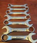 Craftsman Vv Usa Stubby Vintage 7 Piece Sae Combination Wrench Set Standard 12PT. Fixed Price $90.00.
