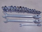 Proto 20 PC'S.1/2",3/8",1/4" Drive Swivel Socket Set 6/12 Pt. & 3PC'S Flx Wrench. Fixed Price $110.00.