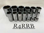 Snap-on Tools New 13PC 3/8" Drive Sae 6 Point Semi Deep Socket Bonus Set 213FSSY. Fixed Price $329.95.