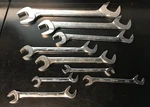 Lot Of Snap-on Tools 9PC 4 Way Open End Angle Wrench Set Sae. Fixed Price $249.99.