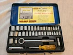 Vintage Pow-r-pak 40 Piece Metric Inch Combo 3/8"&1/4" Drive Socket Set Read. Fixed Price $50.99.