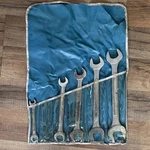 Vintage Kal 5 Piece Combination Wrench Set Pouch Japan. Fixed Price $31.99.