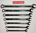 Craftsman Gunmetal Chrome Combination Wrenches, Sae Or Mm, 6 12 Points. Fixed Price $15.00.
