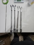 Snap-on 4 Pc Long Handle Flex Head Open End Combination Wrench. Fixed Price $141.25.