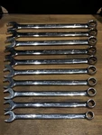 Snap-on Soexm Series 12PT Flank Drive Plus Combo Wrench 10PC Set Metric Used. Fixed Price $350.00.