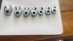 7 Piece Snap On Tools Sae 3/8" Drive Crowsfoot Wrench Set FRH120S-FRX240. Fixed Price $85.00.