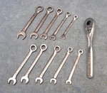 Vintage Craftsman 1/4" Rachet + Sae/metric Small Wrench Set - 11 Pieces. Fixed Price $60.00.