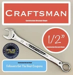 Craftsman 1/2" Combination Wrench Polished 12 Point. Fixed Price $9.19.