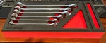 Snap-on Tools RXFMET01FBR 6PC Metric Double Flare Nut Wrench Foam Set Red Usa. Fixed Price $339.95.