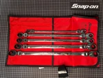 Snap-on XFRRM705 5PC 12PT Metric Double Flex Reverse Ratcheting Wrench Set. Fixed Price $930.00.
