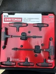 Sears Craftsman Nos 7PC Sae Through Handle Hex Key Set 46383. Fixed Price $69.95.