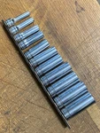 Snap On Usa 11 Piece 3/8" Drive 6 Point Sae Deep Chrome Socket Set Fast Shipping. Fixed Price $135.00.