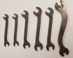 Vintage Duro Chrome 5PC Sae Open End Ignition Wrench Set E62 E64 E66 E67 E68 Usa. Fixed Price $25.00.