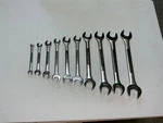 Vtg Craftsman 10 Pc Metric Open End Wrench Set 7MM-26MM Usa Made Mint Condition. Fixed Price $65.00.