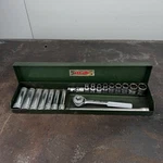 Vtg Sk-wayne 40970 1/4" Drive Round Head Ratchet Usa Set 19 Pieces W/ Box. Fixed Price $48.95.