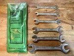 Vintage Sears 6-PIECE Open-end Wrench Set #4384 Metric 6-19MM Alloy Steel Japan. Fixed Price $22.95.