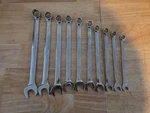 Snap-on SOEXM710CE 10PC Metric Flank Drive Plus Combination Wrench Set 10-19MM. Fixed Price $290.00.