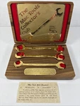 24KT Gold 1988 50 Year Anniversary Mac Tools Collector Club 3 Piece Wrench Set. Fixed Price $249.99.