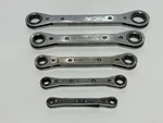 Matco Tools Usa 5PC Sae 1/4" - 7/8" Double End Ratcheting Box Wrench Set, SWR5K. Fixed Price $94.99.
