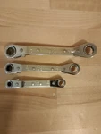 (3) Mac Tools Vintage Offset Reversible Ratcheting Box End Wrenches Usa. Fixed Price $29.95.