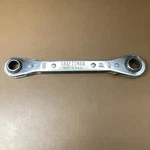 Vintage Craftsman 42383 1/2 By 9/16 Ratcheting Box End Wrench Works Great. Fixed Price $10.00.