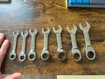 Snap On Pc 12-POINT Sae Offset Short Ratcheting Box Wrench Set. Item OXKR707. Fixed Price $300.00.