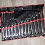 Metric Combination Wrench Set Non-ratcheting Silver Metal 18PC 10-32MM Pouch. Fixed Price $300.00.