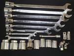 Lot Of 21 Vintage Tools - Mac Cornwell Wright Proto Wrenches, Sockets. Fixed Price $237.50.