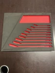 Snap-on Tools New Foam Organizer For 9PC Sae Ratcheting Wrench Set FMWR06BR. Fixed Price $135.00.