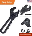 Fitting Hose Wrench Adjustable 3AN-16AN Aluminum Black. Fixed Price $52.30.