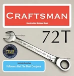 Craftsman 9/16" 12 Point Sae Ratcheting Combination Wrench CMMT42564 Chrome. Fixed Price $16.99.
