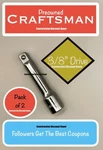 Used Bulk Pack Of Craftsman Ratchet Extension Bar 3/8" Drive 3" CMMT44264. Fixed Price $8.87.