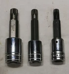 Snap On Metric Triple Square Sockets, 1/2" Drive: STSM12, STSM14E & STSM16E. Fixed Price $65.00.