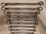 Snap-on Tools 9PC 12-POINT Metric Flank Drive 10 Offset Box Wrench. Fixed Price $550.00.