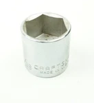 Craftsman -vv- 13/16" Point Shallow Chrome Socket 3/8" Drive 43008 Usa. Fixed Price $6.00.