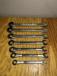 Set Of 7 Sae And Metric Craftsman Va Ratcheting Wrenches. Fixed Price $70.00.