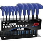 10 Pc. Metric T-handle Hex Key Set 575 Atd Metal Blue Sockets, Ratchets & Drive. Fixed Price $29.42.