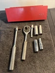 Proto Professional 3/8" Dr Socket Wrench Set Pc W/ Metal Box. Fixed Price $47.95.