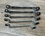 Sk Tools 5 Pc Deep Angled 12PT Metric Ratcheting Wrenches (8MM-19MM) Vg Free Sh. Fixed Price $147.00.