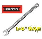 Proto J1208A, 1/4" Inch Sae 12-POINT Combination Wrench, Satin. Fixed Price $15.77.