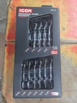 Icon (WRSTM-10) Metric Professional Stubby Ratcheting Wrench Set New. Fixed Price $79.94.