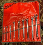 Vintage Snap-on OSH709A Point Combination Wrench Set 9-PIECE 5/16"-3/4". Fixed Price $229.95.