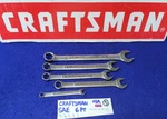 Craftsman 6PT Sae Combination Wrenches 5/16", 9/16", 5/8" & 3/4" Made Usa. Fixed Price $24.95.