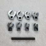 Mac Tools 8PC Sae Drive Crowfoot Flare Nut Wrench Set 3/8"-3/4". Fixed Price $74.99.