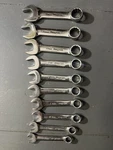 Snap-on 10PC Metric 12PT Stubby Combination Wrench Set 10-19MM #OXIM710. Fixed Price $199.96.