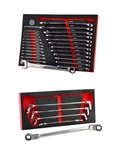 Britool 25PC Combination Spanner Set 6-32MM + Flexi Ratchet Ring Wrench. Fixed Price $403.67.