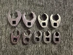 9 Pc. Snap-on Drive Sae 6 Pt Flare Nut Crowfoot Wrench Set 3/8"-7/8. Fixed Price $149.99.