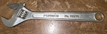 Vintage Sears 12 Inch Adjustable Wrench No. 30873 Forged Chrome. Fixed Price $12.99.