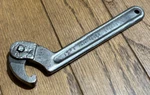 Snap On Tools Spanner Pin Hook Wrench Adjustable Jaw 1.25" - 3" Medium Usa. Fixed Price $48.00.