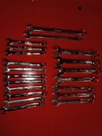 Snap 6-POINT Sae Flank Drive Midget Combination Wrench Lot Of 20. Fixed Price $160.00.